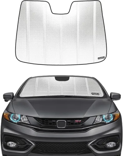Miniatura 7 de Pigenius Parasol para parabrisas Honda Civic Sedan 2006-2011, acabado plateado metálico