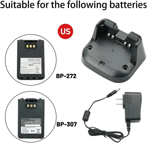 Miniatura 3 de Cargador rápido BC-202 para ICOM ID-31A ID-31E ID-51A ID-51E Radio BP-271/BP-272 BP-307 Cargador de batería