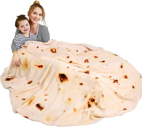 Miniatura 11 de Manta de Pizza de 63 Pulgadas Tamaño Adulto de Doble Cara, Manta de Comida de Pizza para Adultos y Niños, Mantas Divertidas de Doble Cara Realistas