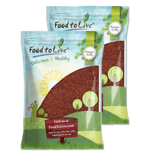 Miniatura 9 de Food to Live Quinua roja, 12 onzas de semillas integrales antiguas, crudas, germinables, kosher, veganas, sirtfood, a granel. Cocción rápida
