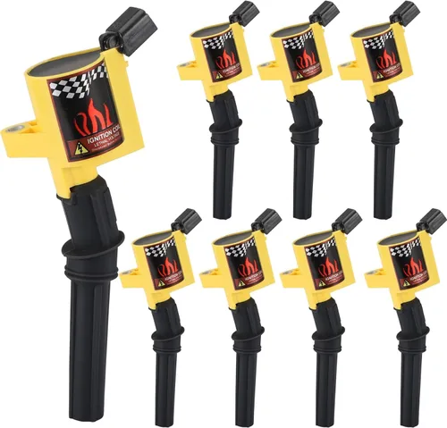 CarBole Paquete de 8 bobinas de encendido de arranque curvadas, 15% más de energía para Ford F-150 F-250 F-350 4.6L 5.4L V8 Crown Victoria