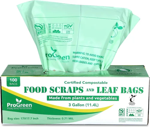 Miniatura 6 de Bolsas de compostaje de 33 galones, bolsas de basura compostables, extra gruesas de 1.1 mil, bolsas de compost para cocina, bolsas de basura