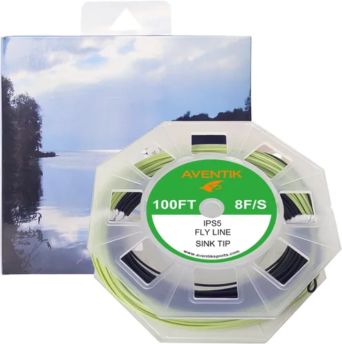 Miniatura 7 de Aventik Fly Line - Línea de hundimiento completo con punta de hundimiento completo, línea de pesca con mosca, peso hacia adelante, línea