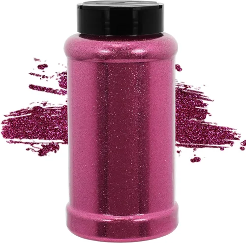 Miniatura 51 de TORC Purpurina fina roja de 1 libra y 16 onzas de purpurina en polvo para vasos, resina para manualidades, slime, cosméticos, pintura de uñas, Rojo