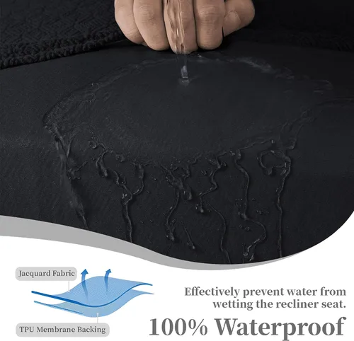 Miniatura 4 de Fundas de sofá reclinable seccional 100% impermeables para sofá reclinable en forma de L, funda de sofá modular de esquina en forma de L, fundas