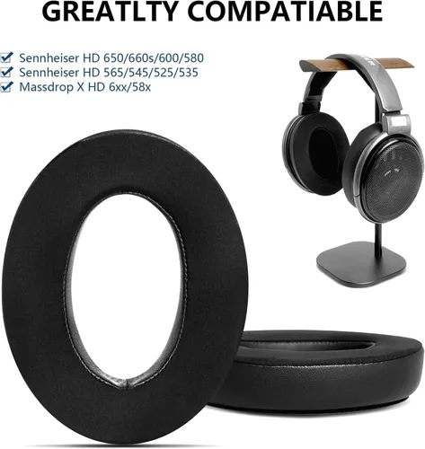 Miniatura 2 de GVOEARS - Almohadillas de gel refrescante de repuesto para auriculares Sennheiser HD650 / HD660 S / HD600 / HD6XX / HD58X / HD580 / HD565 / HD545