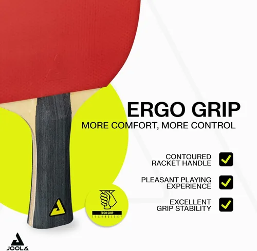 Miniatura 4 de JOOLA Quattro - Juego de 4 palas de ping pong, incluye 10 pelotas de ping pong avanzadas de 3 estrellas y estuche de almacenamiento, 4 paletas