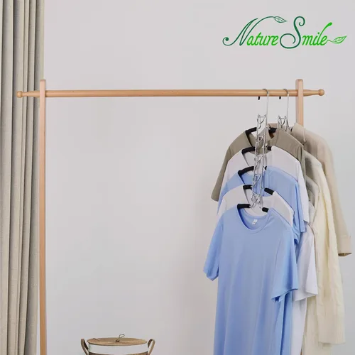 Miniatura 8 de Nature Smile Perchas de ropa para suéter sin hombros, múltiples capas, ahorro de espacio, para camisetas y blusas, (paquete de 2 unidades)