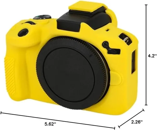 Miniatura 7 de Funda de cámara para Canon R50 - Funda protectora de silicona DSLR, jaula desmontable, a prueba de golpes, a prueba de polvo (blanco)