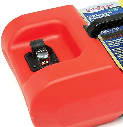 Miniatura 8 de Scepter Bidón de Gas Marino Portátil de 6 Galones, Tanque de Combustible para Barco con Tapa Ventilada de 2 Vías, Indicador de Combustible Integrado