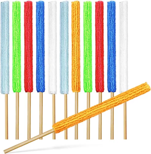 Miniatura 9 de KALLORY 12pcs Detalle Duster Palillos, Limpieza de Hendiduras de Microfibra Mini Plumero Palillos para Espacio Pequeño