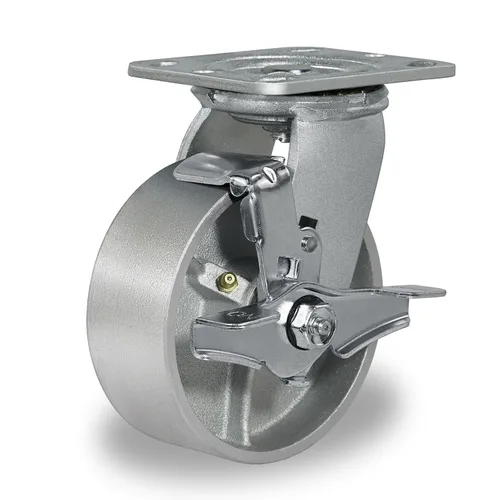 Miniatura 23 de Ruedas giratorias de 4 x 2 pulgadas, ruedas industriales resistentes, ruedas giratorias con rodamiento de rodillos - Ruedas de hierro fundido