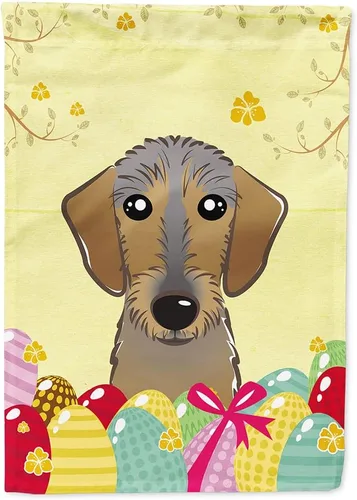 Miniatura 56 de Caroline's Treasures BB1920CHF - Bandera de caza de huevos de Pascua con diseño de bulldog francés, para casa, gran porche, para colgar en la pared