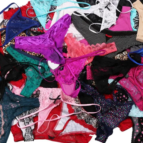 Miniatura 2 de UWOCEKA Tangas sexys para mujer ropa interior sexy con espalda en T paquete de 20 unidades de tanga con cuerdas G
