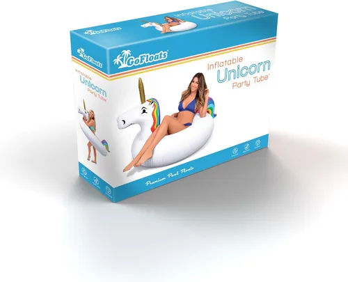 Miniatura 6 de GoFloats Flotador de piscina de unicornio para fiesta, balsas inflables, adultos y niños