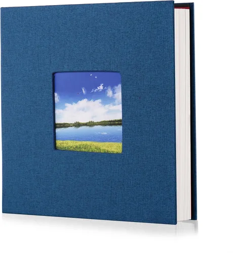 Miniatura 36 de HoneyTolly Álbum de fotos autoadhesivo para fotos de 4 x 6 imágenes, cubierta magnética de lino, 15 hojas/30 páginas en blanco para bodas Beige claro