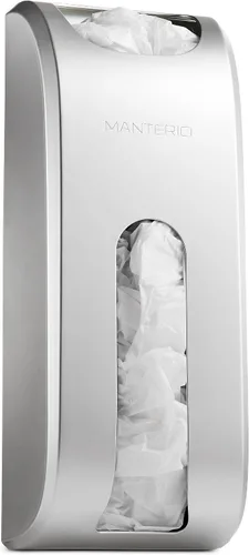 Manterio Dispensador de bolsas de comestibles para montaje en pared, diseño que ahorra espacio, fácil de instalar, a prueba de manchas, resistente a