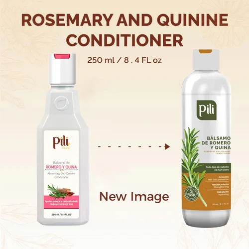 Miniatura 2 de Pili Natural Acondicionador Romero y Quinina - Romero y Quina Balsamo - Fortalece los folículos pilosos, previene la caída del cabello y ayuda a