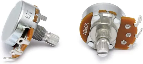 Miniatura 3 de Alpha Pots Log A250k Potenciómetro de audio de volumen Electrónica para guitarra eléctrica o bajo (más grande A250k)