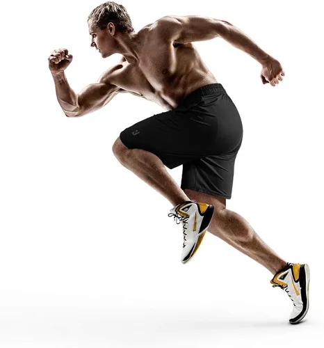 Miniatura 3 de Roadbox Pantalones cortos de entrenamiento para hombre, atléticos, gimnasio, correr, baloncesto, 7 pulgadas, con bolsillo, para deportes de fitness