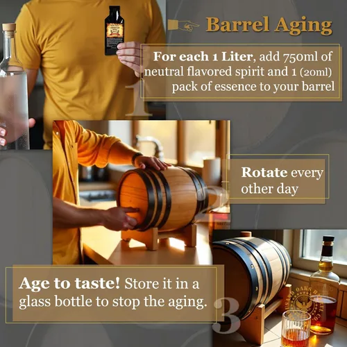 Miniatura 7 de Dublin Style Single Malt Essence Flavoring Paquete de 5 – Kit Bootleg Recambios para Envejecimiento en Barril, Sabores Gourmet para Mezcladores