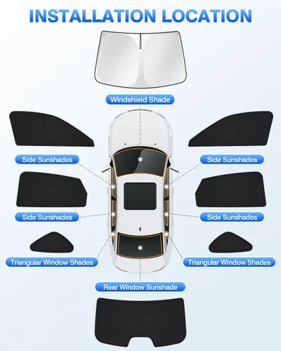 Miniatura 6 de Canvcle Parasol para parabrisas para Honda Civic de 11ª generación 2022-2025 2026 (no para Hatchback), kit de cubierta para ventana trasera lateral