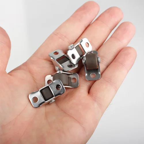 Miniatura 5 de WANLIAN Mini ruedas fijas de 0.5 pulgadas, juego de 8 ruedas pequeñas de goma de perfil bajo, pequeñas ruedas autoadhesivas para muebles, cajones