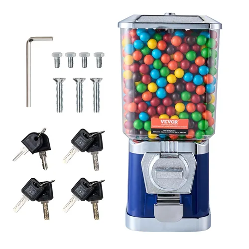 Miniatura 9 de VEVOR - Máquina expendedora de chicles para niños, de policarbonato, para tiendas de juegos, con monedas para cápsulas de juguete, bolas hinchables
