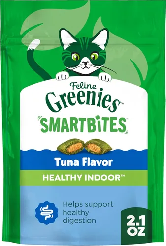 Miniatura 13 de Greenies Feline Smartbites, Receta saludable de golosinas para gatos, golosinas para gatos de interior, sabor a pollo, paquete de 2.1 onzas