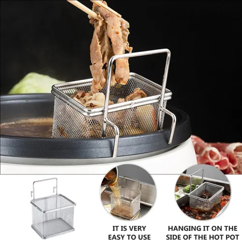 Miniatura 4 de Cabilock Diseño simple del colador de la malla de la cesta colgante del pote caliente de la organización para el restaurante casero