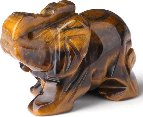 Miniatura 8 de YATOJUZI - Figura de elefante de cuarzo rosa de 5 cm decorativa, cristal curativo rosa, lindo, natural, tallado a mano, pulido, estatua de gema