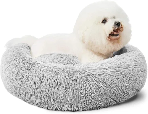 Miniatura 16 de Hachikitty Calming Donut Cuddler - Cama para perros medianos, 24 pulgadas