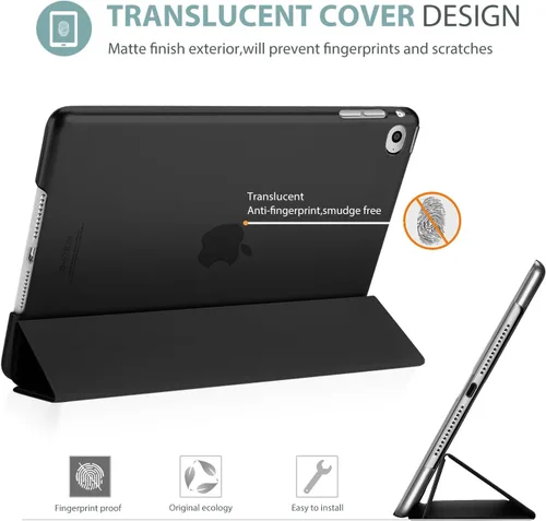 Miniatura 3 de ProCase Funda Inteligente para iPad Air 2 2014, Funda Protectora con Soporte Ultra Delgada y Ligera con Tapa Trasera Translúcida Esmerilada
