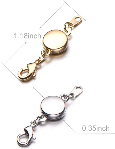 Miniatura 2 de Zpsolution Cierres magnéticos de bloqueo para joyas, collares, pulseras, ligeros y pequeños, mantienen el cierre en la parte trasera