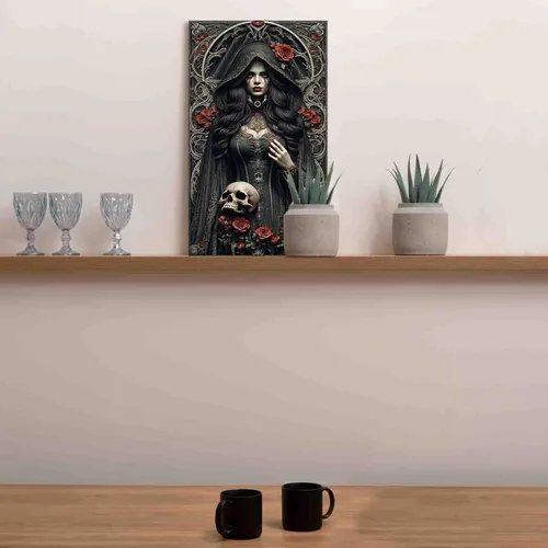 Miniatura 2 de Tucocoo Pintura por números para mujeres de la Edad Media para adultos sobre lienzo, cráneo, bricolaje, juego de pinturas acrílicas para Pintura por