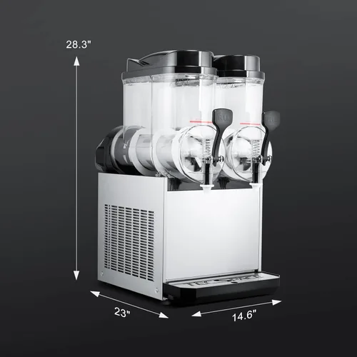 Miniatura 7 de TECSPACE Slushy Machine 2 tanques 8 galones, máquina comercial granizado 1060 W, 30L Slushy Maker para margarita, cóctel, vino, daiquiri