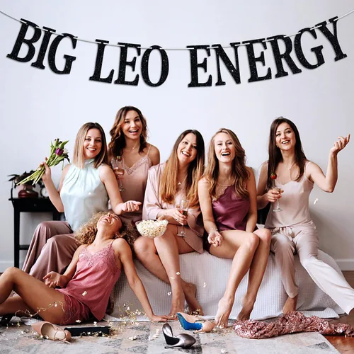 Miniatura 3 de Big Leo - Cartel energético, horóscopo Leo julio/agosto, decoración de pastel de cumpleaños del zodiaco, temporada de Leo, 12 constelaciones
