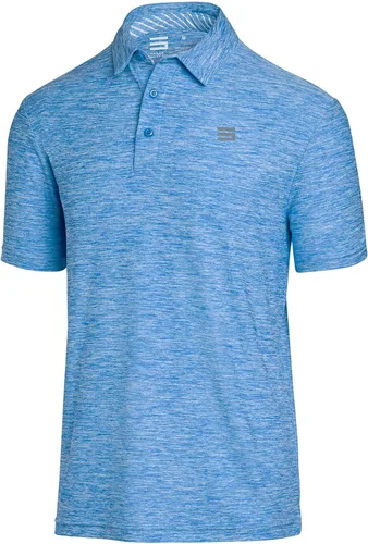 Three Sixty Six - Camisetas de golf para hombre, camiseta tipo polo de manga corta con cuello atlético e informal y material Dry-Fit