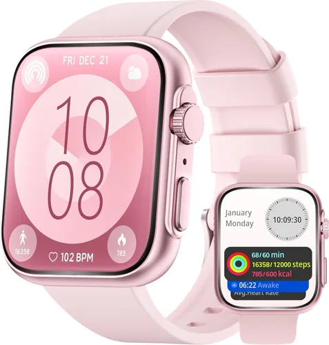 Reloj inteligente para hombres y mujeres, llamada Bluetooth, más de 120 modos deportivos, seguimiento del sueño, contador de pasos y calorías, reloj
