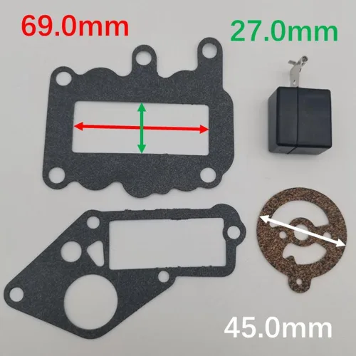 Miniatura 2 de Carburador con kit de flotador para fueraborda Johnson Evinrude 9.5 BRP OMC 382048 1964 1965 1966 1967 1968 1969 1970 1971 1972 1973 1973 23-086