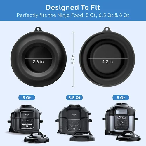 Miniatura 6 de Goldlion Soporte de tapa de silicona compatible con olla a presión Ninja Foodi y freidora de aire de 5 cuartos de galón, 6.5 cuartos de galón y 8