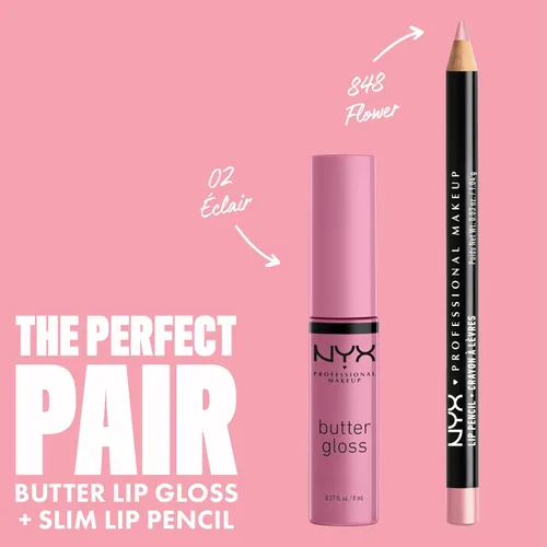 Miniatura 4 de NYX MAQUILLAJE PROFESIONAL Brillo de mantequilla, brillo de labios no pegajoso, - Eclair (rosa)