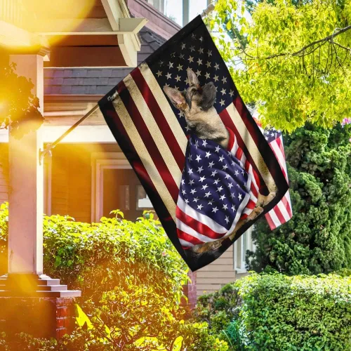 Miniatura 9 de FLAGWIX Banderas de perro patriota americano, bandera de perro labrador retriever de doble cara, decoración para el hogar, exterior, bandera