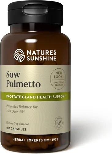 Nature's Sunshine Saw Palmetto, 100 cápsulas, Kosher | Ayuda naturalmente a mejorar la salud de la próstata y ayuda a equilibrar las hormonas para