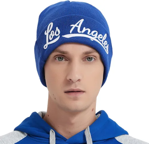 Miniatura 2 de City Team - Gorro de punto clásico con puños bordados en 3D