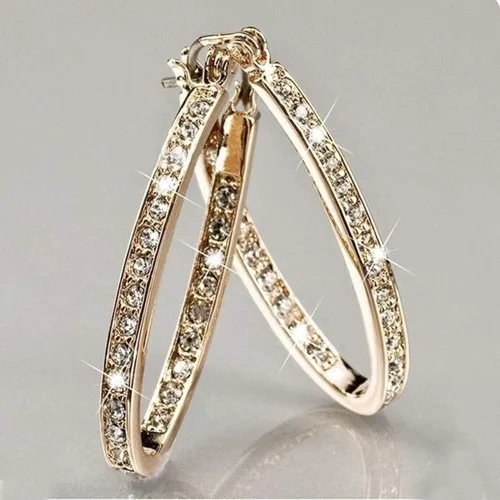 Miniatura 2 de SEniutarm - Pendientes para mujer diseño de mamá y mujer con incrustaciones de diamantes de imitación