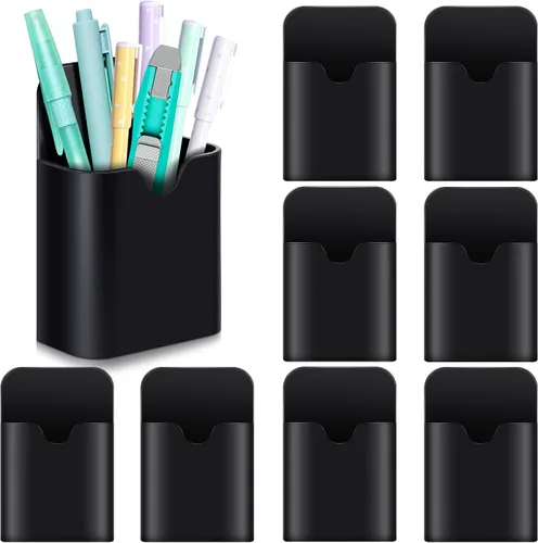 Miniatura 10 de Jetec 24 Pcs Magnetic Pen Marker Holders Dry Erase Magnetic Pen Pencil Holder Organizer Home Office Supplies for Refrigerator Whiteboard Locker