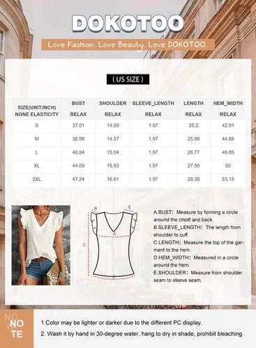 Miniatura 6 de Dokotoo Camisetas sin mangas con volantes y cuello en V para mujer 2023