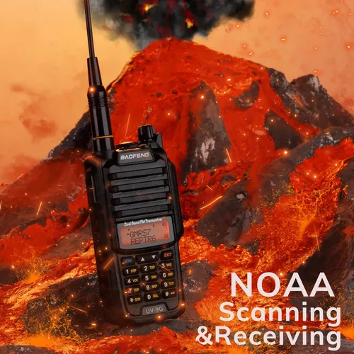 Miniatura 3 de BAOFENG UV-9G GMRS Radio, Radio bidireccional impermeable IP67 para adultos, Escáner y receptor NOAA de largo alcance, Radio recargable portátil