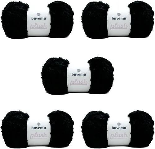 Miniatura 45 de Hilo de Pelo Sintético Super Suave y Grueso, Súper Suave y Esponjoso para Tejer, Crochet y Manualidades, 100 Gramos (3.53 Onzas) 109 Yardas